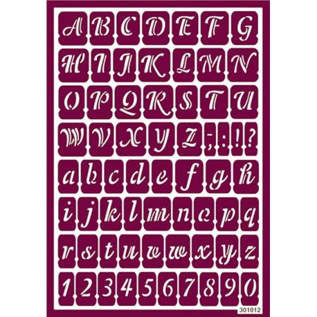 STENCIL ABECEDARIO 301012