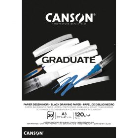 BLOC GRADUATE A3 PAPEL NEGRO 120GR