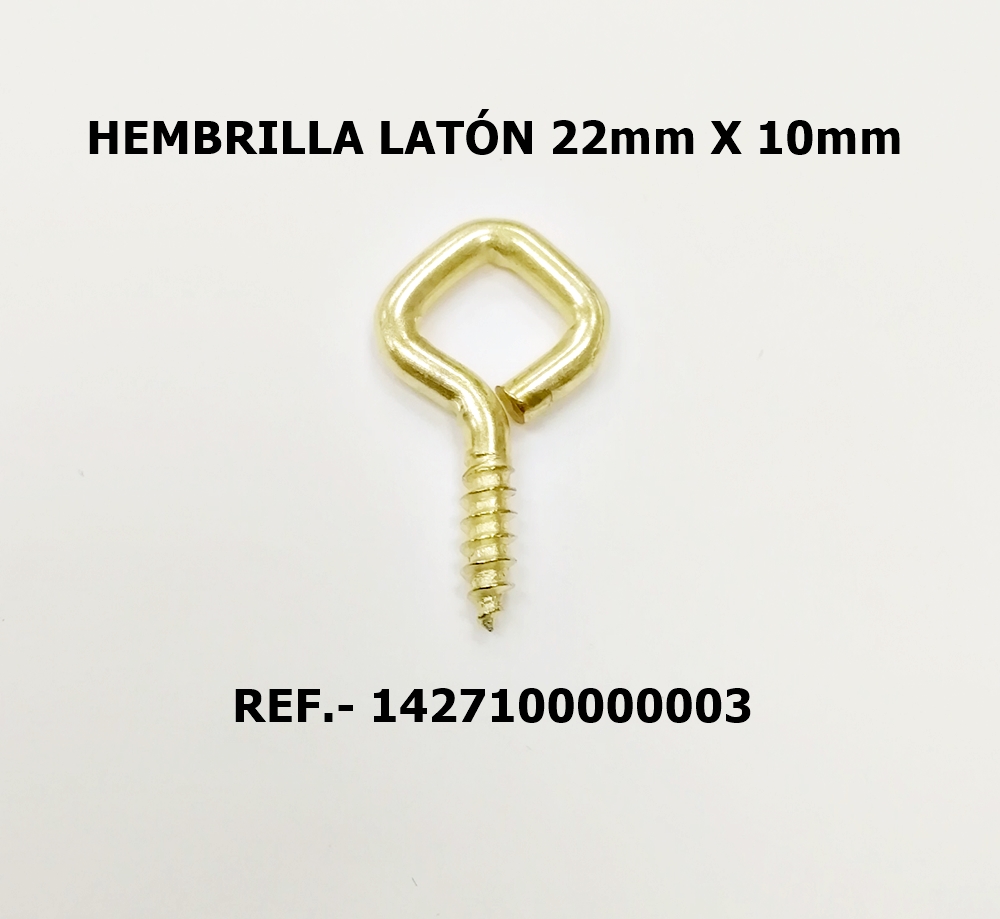 HEMBRILLA DORADA 22mm x 10mm