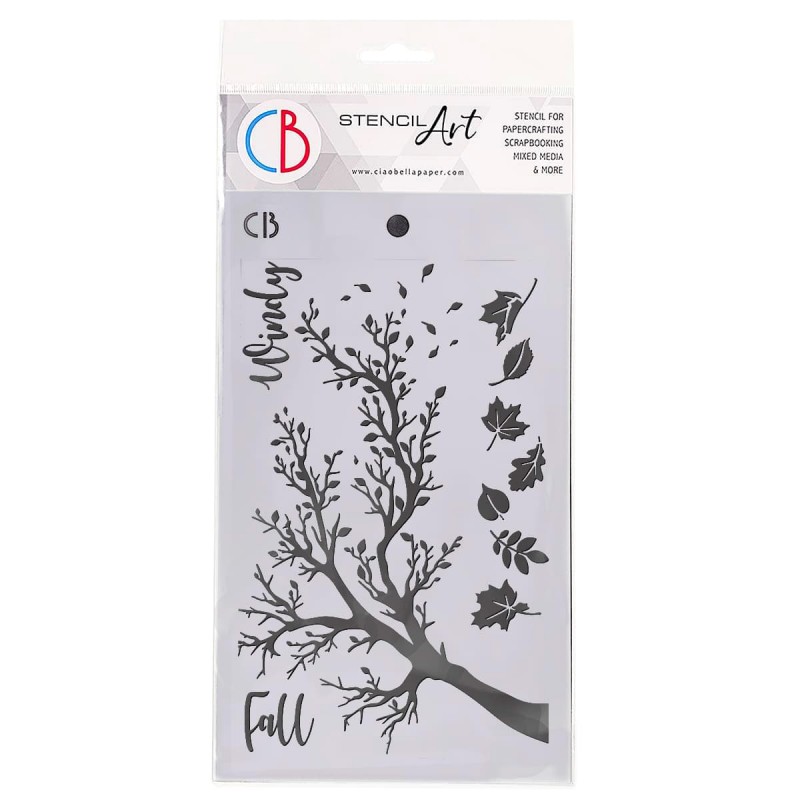 STENCIL MS058 Windy Fall