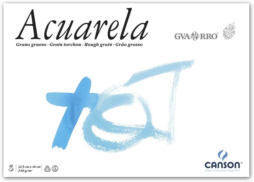BLOC A3+ ACUARELA GRANO GRUESO GUARRO-CANSON - Imagen 2