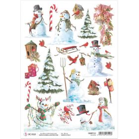 PAPEL ARROZ SNOWMEN