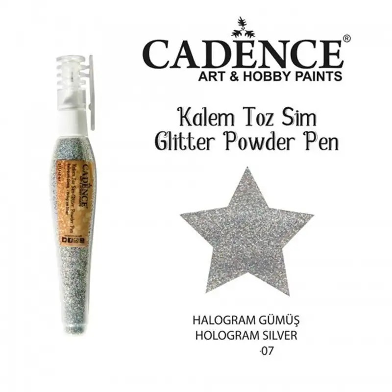 GLITTER POWDER PEN HOLOGRÁFICO PLATA 10GR
