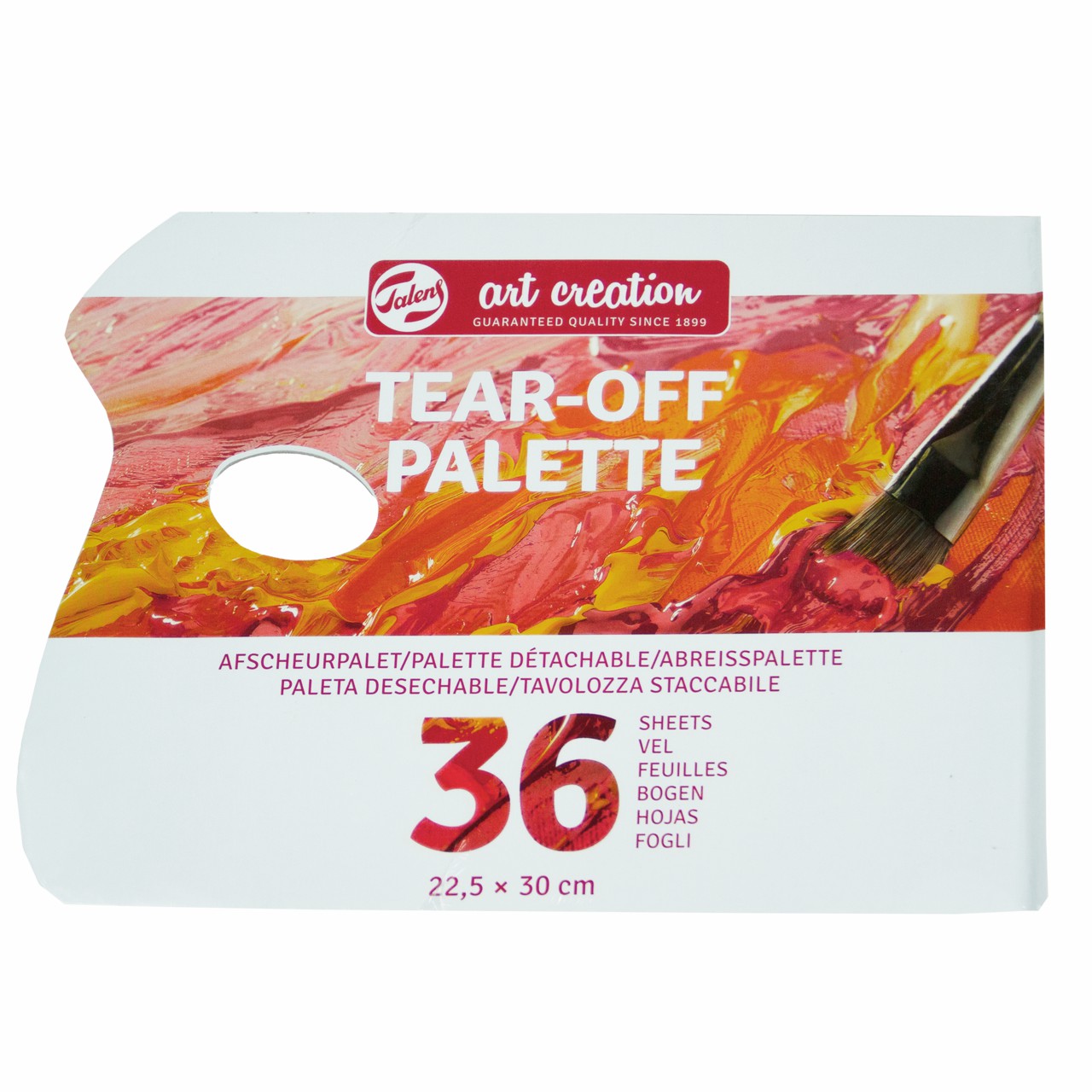 PALETA DESECHABLE TALENS 22.5 X 30CM 36HOJAS