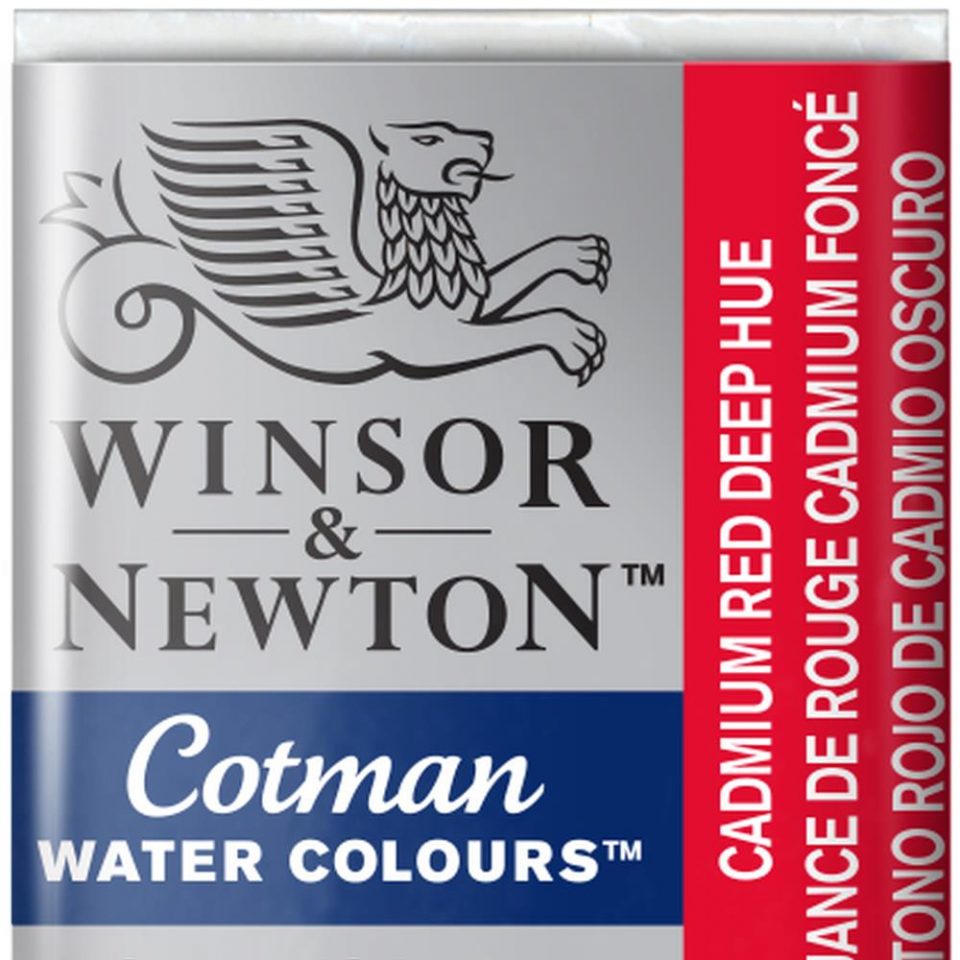 W&N ACUARELA COTMAN 1/2 GODET ROJO CADMIO OSCURO