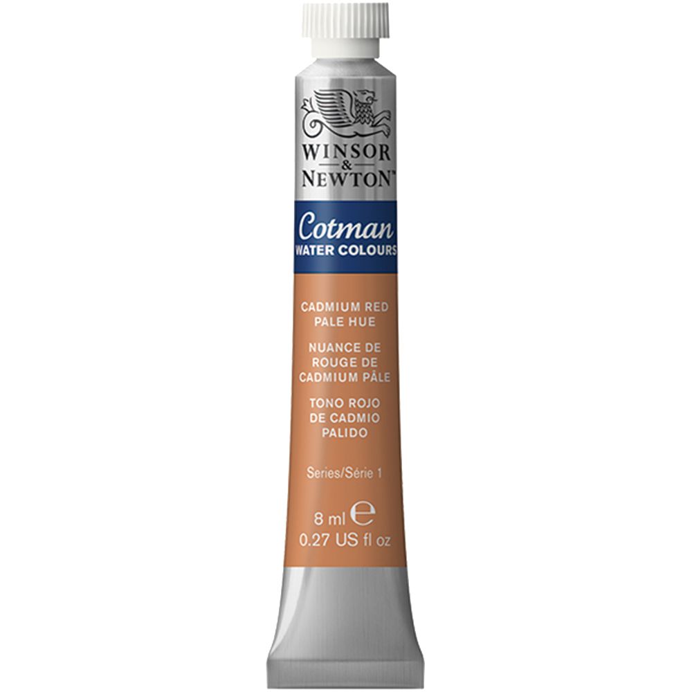 W&N ACUARELA COTMAN 8ML ROJO CADMIO PÁLIDO Nº103