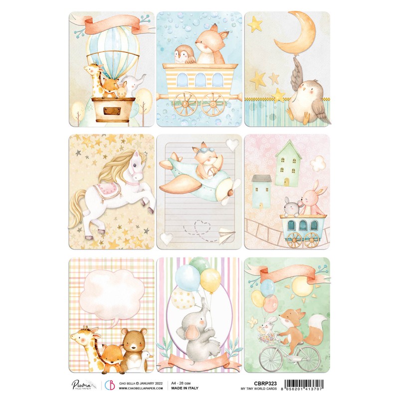 Papel Arroz CBRP323 A4 Piuma My Tiny World Cards