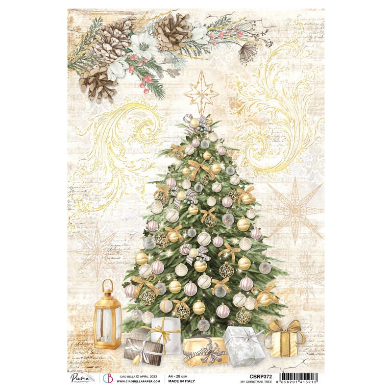 Papel Arroz CBRP372 A4 My Christmas Tree