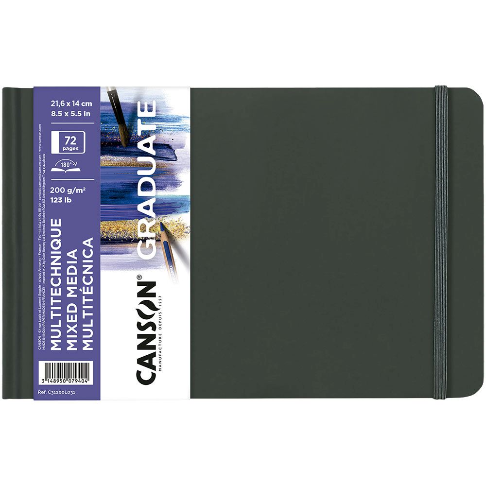 CUADERNO GRADUATE MIX MEDIA BLANCO 21,6X14CM. (36HJ.) 200GR. CANSON