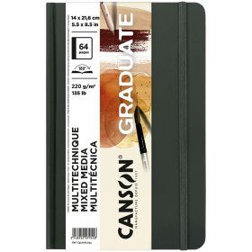 CUADERNO GRADUATE MIX MEDIA NATURAL 14X21,6CM. (32HJ.) 220GR. CANSON