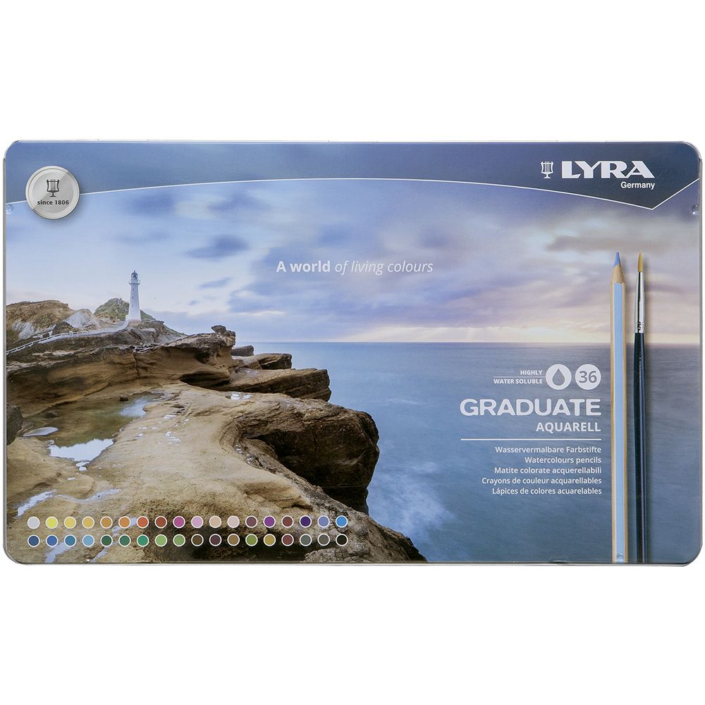 LYRA SET 36 LAPICES GRADUATE AQUARELL (EST. METAL+PINCEL)