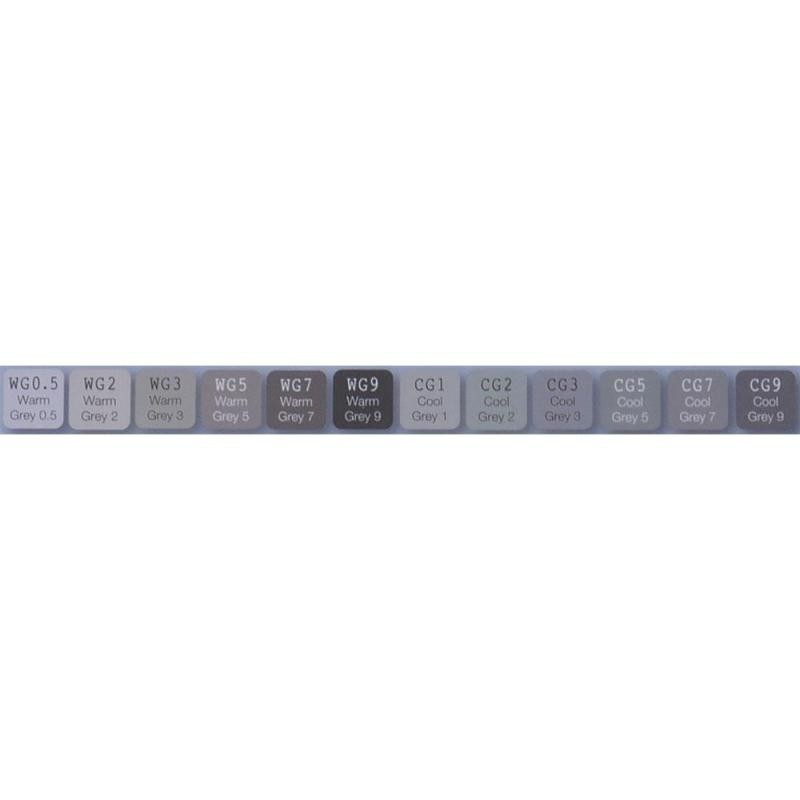 SET 12 ROTULADORES TWIN BRUSH (Pincel/Fino 1mm) ARTIS DECOR-TONOS GRISES - Imagen 2