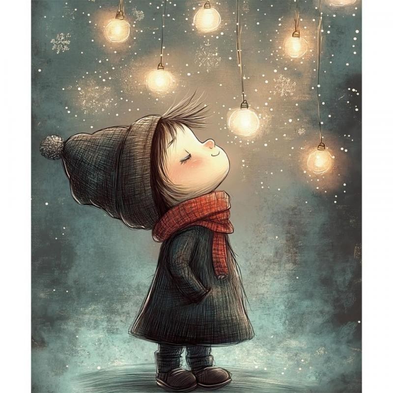 TRANSFER DTF TEXTIL 25x30cm. Christmas Lights 2