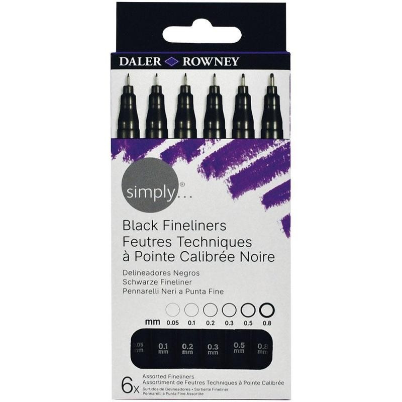 SET 6 ROTULADORES CALIBRADOS DALER ROWNEY
