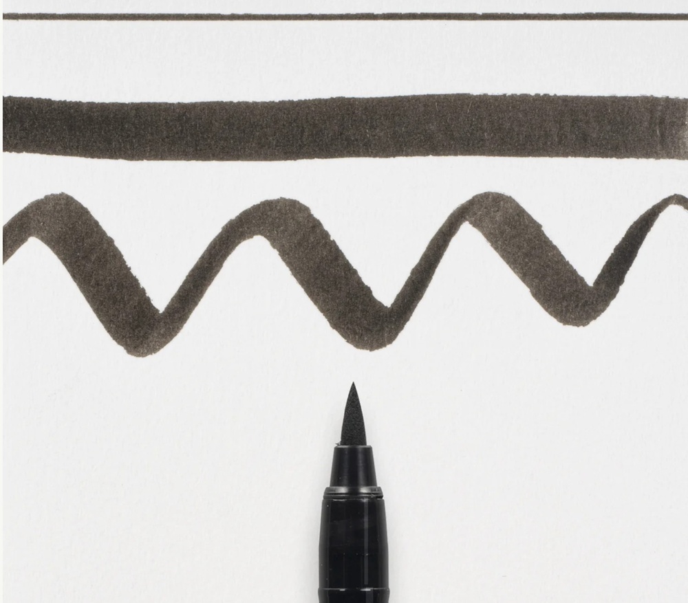 Rotulador Sakura Pigma Brush Pen Medium Negro - Imagen 2