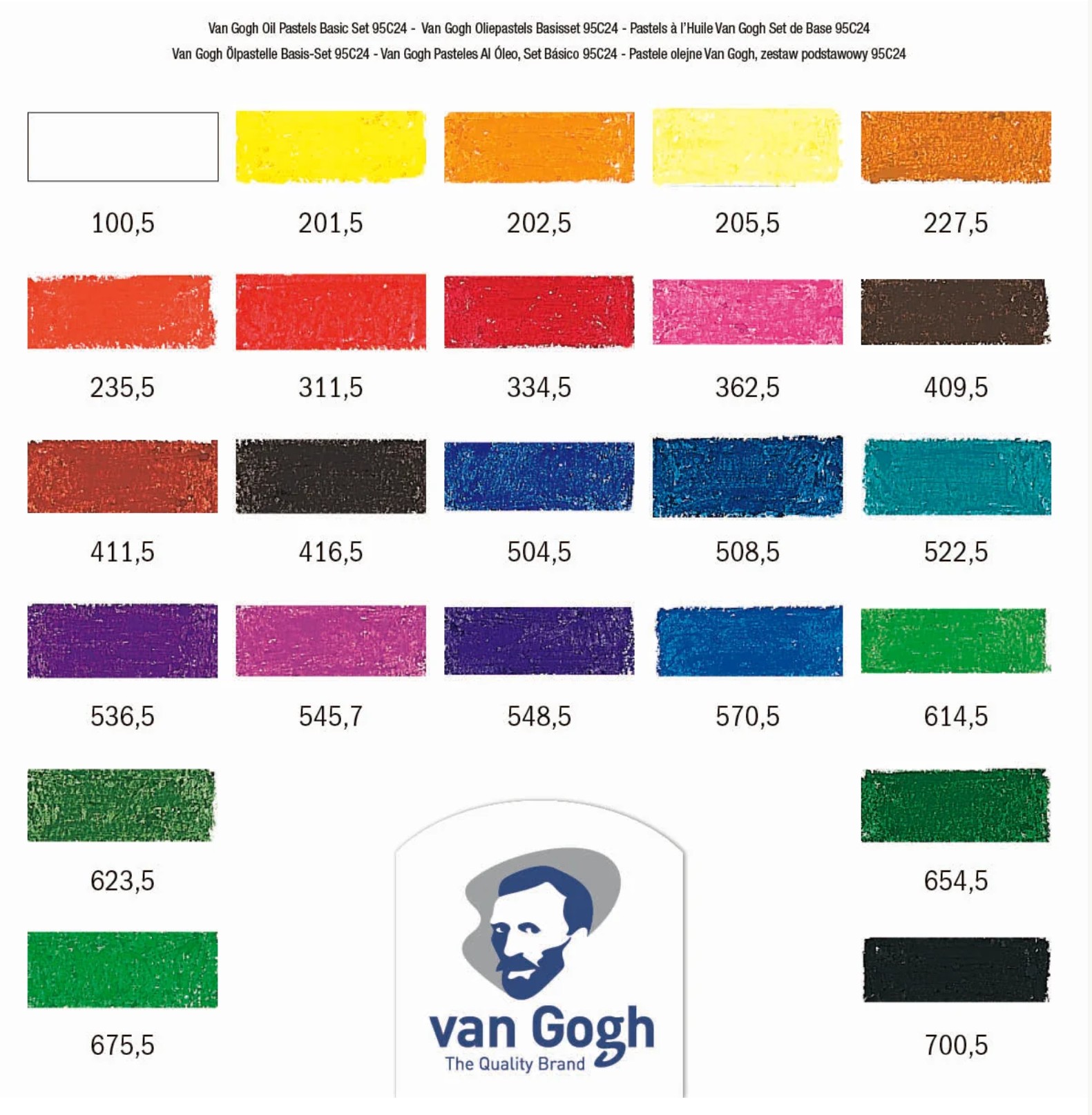 Set básico de pasteles al óleo de Van Gogh | 24 colores - Imagen 2